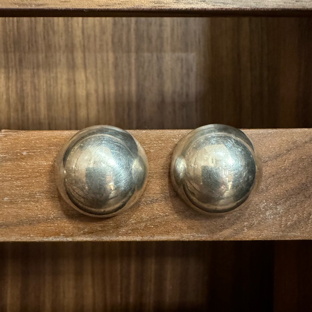 Sterling silver round earrings